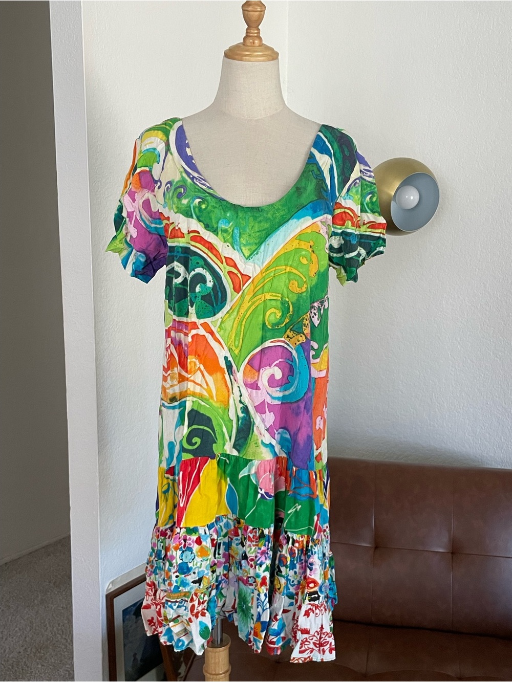 Vintage Jams World Hattie Multiprint Aloha Tropical Dress